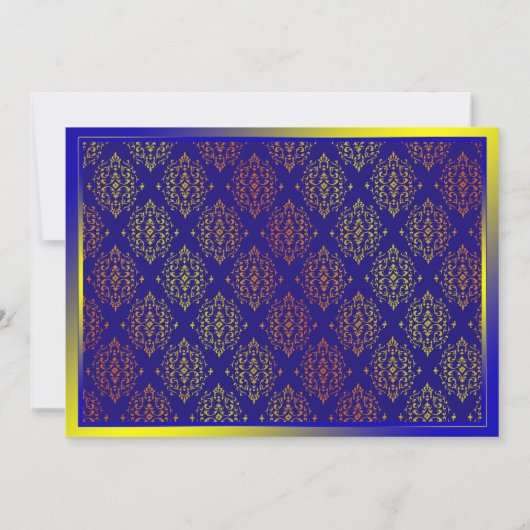 Invitation de l'élégante Fête de l'mariée indienne (Dos)