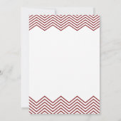 Invitation de l'élégante Maroon Chevron Graduation (Dos)