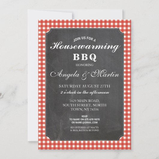Invitation de l'émission Red Check Chalk du BBQ Ho (Devant)