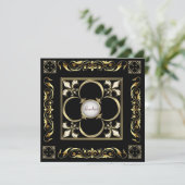 Invitation de l'empereur Fleur De Lis Black Regenc (Debout devant)