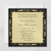 Invitation de l'empereur Fleur De Lis Black Regenc (Dos)