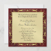 Invitation de l'empereur Fleur De Lis Rosewood Reg (Dos)