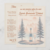 Invitation de l'enterrement de vie de jeune fille (Devant / Derrière)