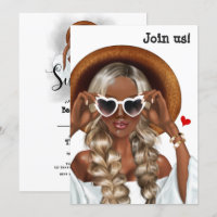 Invitation de l'enterrement de vie de jeune fille 