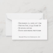 Invitation de l'entreprise (Dos)