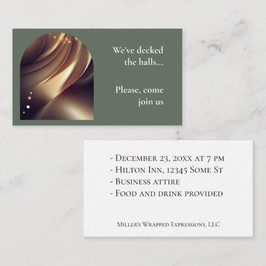 Invitation de l'entreprise (Devant / Derrière)