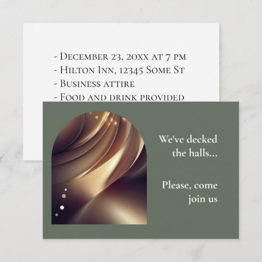 Invitation de l'entreprise (Devant / Derrière)