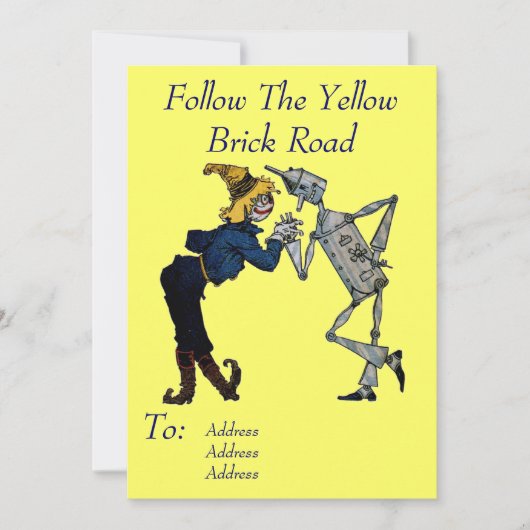 Invitation de l'Épouvantail et de l'Homme de Fer (Devant)