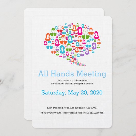 Invitation de l'équipe de communication de la bull (Devant / Derrière)