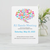 Invitation de l'équipe de communication de la bull (Debout devant)