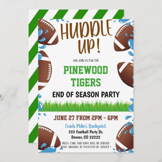 Invitation de l'équipe de football de l'équipe de  (Devant / Derrière)