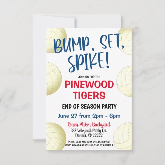 INVITATION DE L'ÉQUIPE DE VOLLEYBALL (Devant)