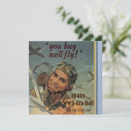 Invitation de l'ère 2ème guerre mondiale (Debout devant)