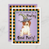 Invitation de l'espagne d'Halloween Welsh Springer (Devant / Derrière)