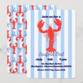 Invitation de l'été de homard côtier Nautique (Devant / Derrière)