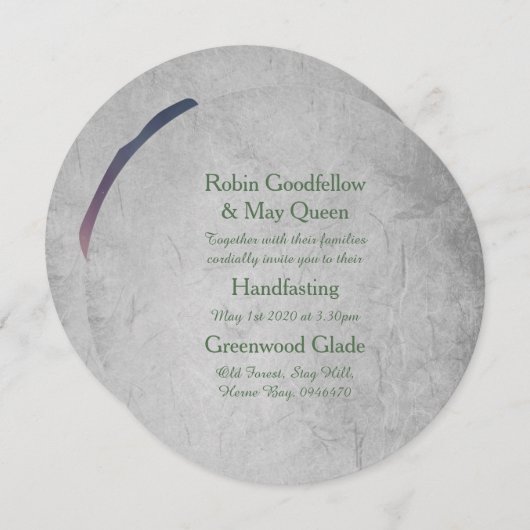 Invitation de l'éternité pour le jeu (Devant / Derrière)