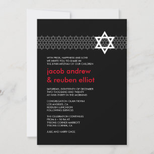 Invitation de l'étoile brillante B'nai Mitzvah