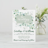 Invitation de l'Eucalyptus Faire-part de mariage (Debout devant)