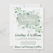 Invitation de l'Eucalyptus Faire-part de mariage (Devant)