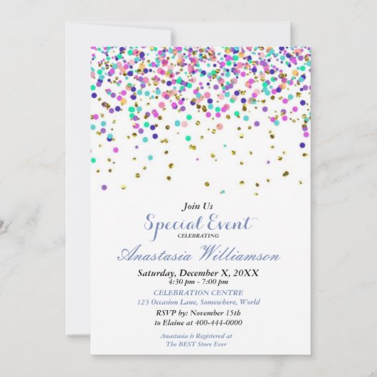 INVITATION DE L'ÉVÉNEMENT DE FÊTE (Devant)