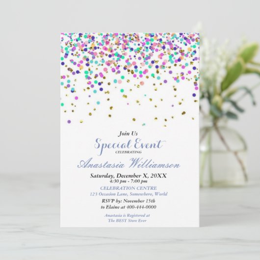 INVITATION DE L'ÉVÉNEMENT DE FÊTE (Debout devant)