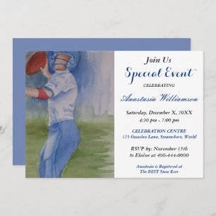 INVITATION DE L'ÉVÉNEMENT DE FUN ARTY DE FOOTBALL