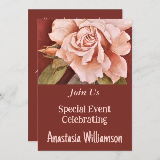 INVITATION DE L'ÉVÉNEMENT FÊTE (Devant / Derrière)