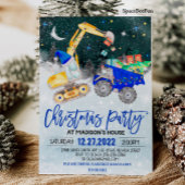 Invitation de l'excavatrice de la fête de Noël du 