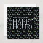 Invitation de l'Happy Hour, personnaliser (Devant / Derrière)