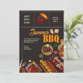 Invitation de l'heure barbecue (Debout devant)