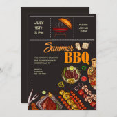 Invitation de l'heure barbecue (Devant / Derrière)