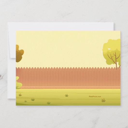 Invitation de l'heure barbecue (Dos)