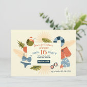 Invitation de l'heure de la fête du pool (Debout devant)