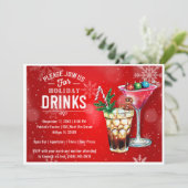 Invitation de l'heure heureuse de vacances (Debout devant)