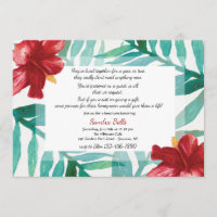 Invitation de l'hibiscus rouge