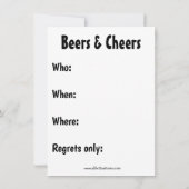 Invitation de l'Humour de football amusant (Dos)