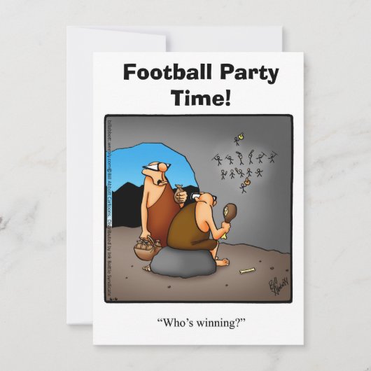 Invitation de l'Humour de football amusant (Devant)