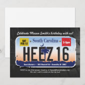 Invitation de licence Boy's 16th Birthday South Ca (Devant / Derrière)