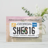 Invitation de licence Géorgie pour 16e anniversair (Debout devant)