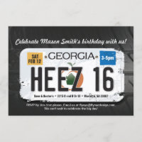 Invitation de licence Géorgie pour le 16e annivers