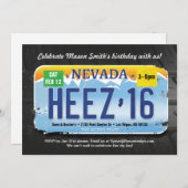 Invitation de licence pour le 16e anniversaire du  (Devant / Derrière)