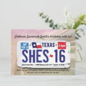 Invitation de licence Texas pour 16e anniversaire  (Debout devant)