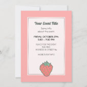 Invitation de l'icône de fraise (Dos)