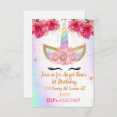 Invitation de licorne (Devant / Derrière)