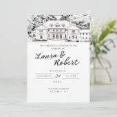 Invitation de lieu personnalisée pour Tupper Manor (Debout devant)