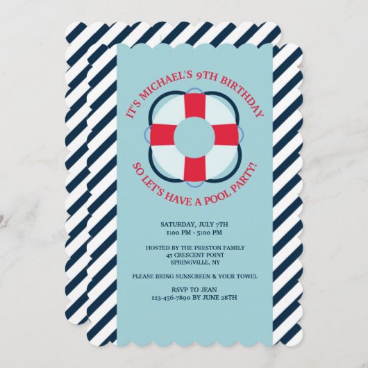 Invitation de Life Preserver (Devant / Derrière)