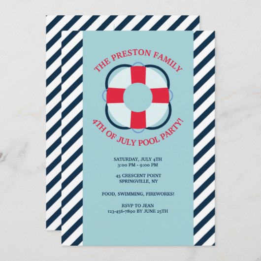 Invitation de Life Preserver (Devant / Derrière)