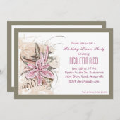 Invitation de Lily rose (Devant / Derrière)