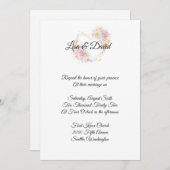 Invitation de Lily rose faire-part de mariage (Devant / Derrière)