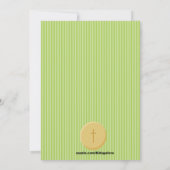 Invitation de Lime Green Cute First Communion Boy (Dos)